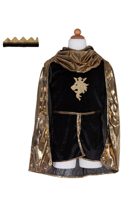 Dress Up - Gold Knight Cape With Crown
