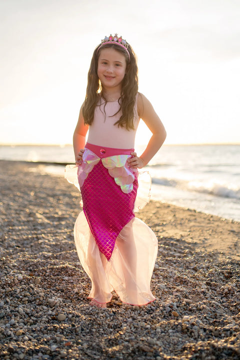 Dress Up - Glimmer Mermaid Skirt & Headband (Pink)
