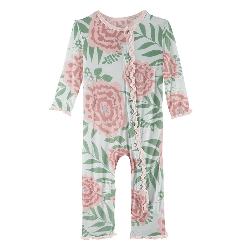 Last One: 9/12 Months - Coverall with Muffin Ruffles - Fresh Air Florist