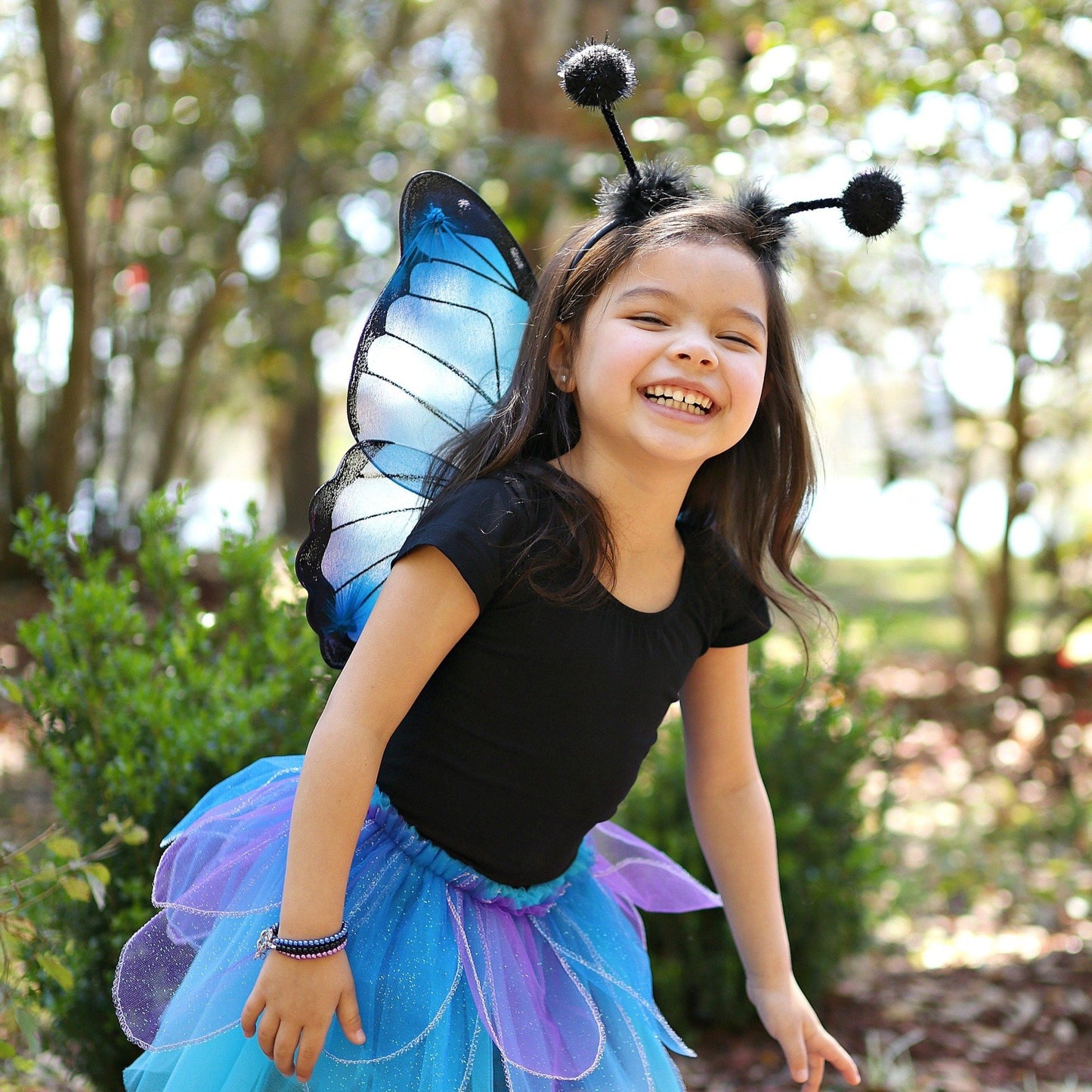 Dress Up - Blue Midnight Butterfly Wings And Tutu
