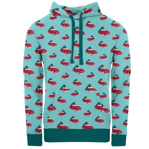 Adult Fleece Hoodie - Iceberg Trucks and Trees