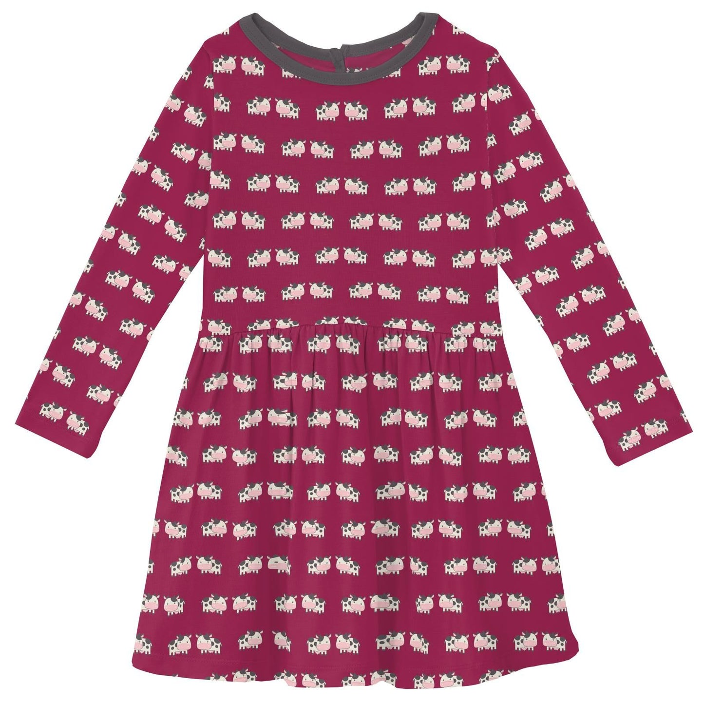 Twirl Dress (Long Sleeve) - Berry Cow