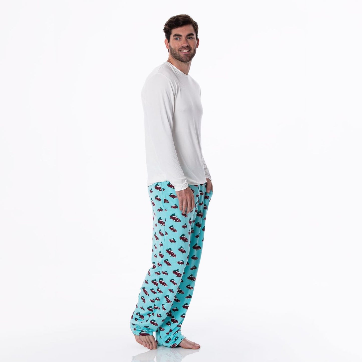 Adult Pajama Pants - Iceberg Trucks and Trees