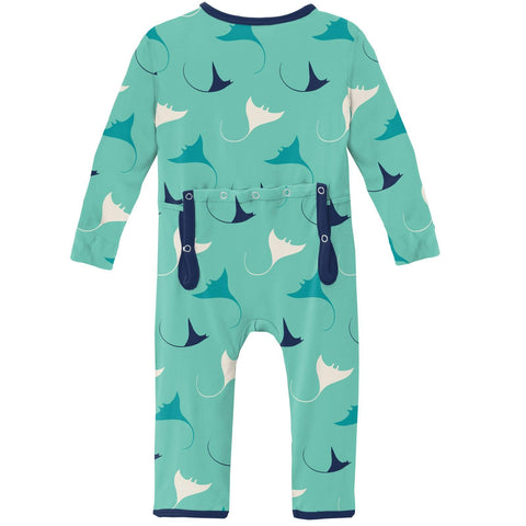 Coverall (Snaps/Zipper) - Glass Manta Ray