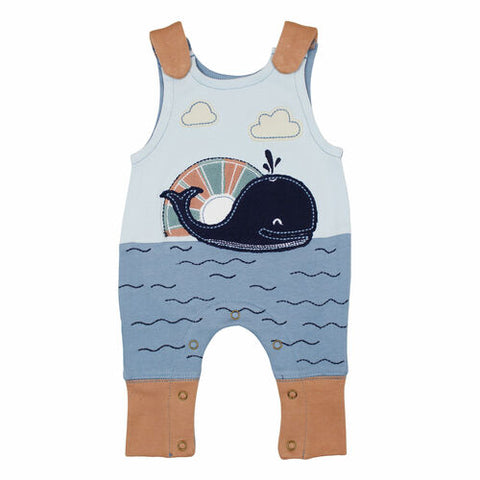 Harem Romper - Whale Applique
