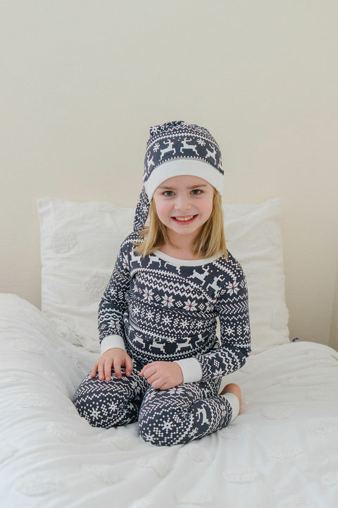 2 Piece Pajama + Cap Set - Rudolph