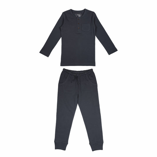2 Piece Pajama - Organic Thermal (Coal)