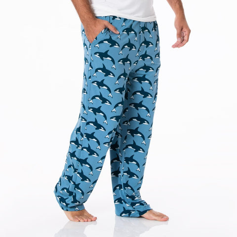 Men's Pajama Pants - Parisian Blue Orca