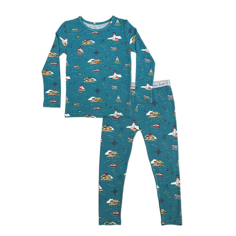 2 Piece Pajamas (Long Sleeve) - Lighthouses