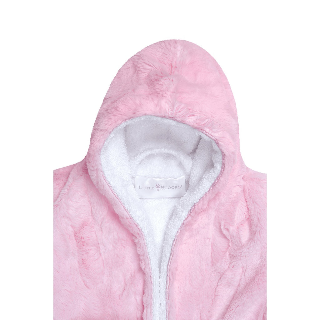 Hooded Robe - Little Scoops Pink