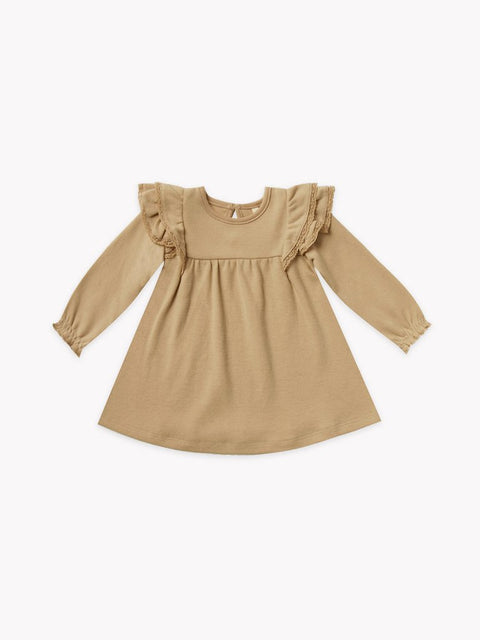 Last One - Size 0/3M: Flutter Dress - Honey