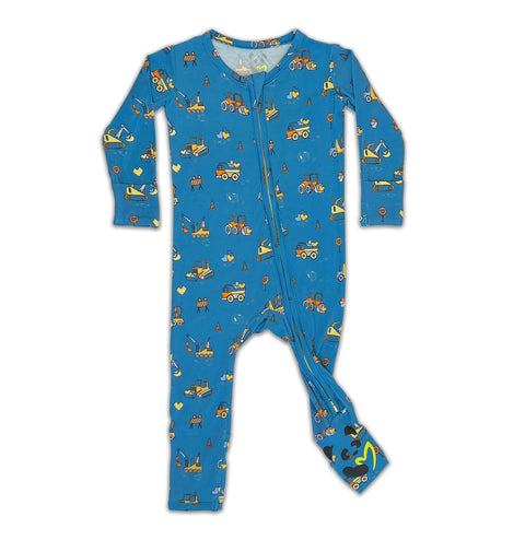 Footie (Convertible) - Love Trucks