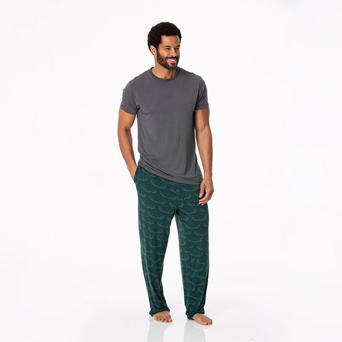 Last One - Size 3XL: Men's Pajama Pants - Pine Deer Rack