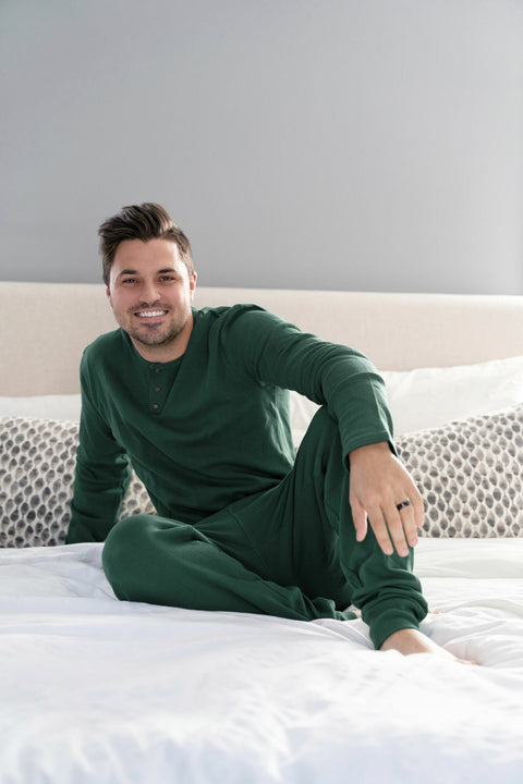 2 Piece Pajama Set (Men's) - Organic Thermal (Pine)