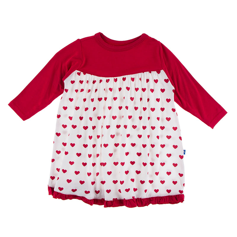 Last One - Size 4T: Swing Dress (Long Sleeve) - Natural Hearts