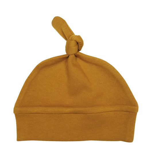 Banded Hat (Top Knot) - Butterscotch