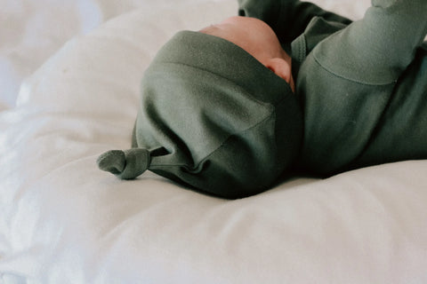 Banded Hat (Top Knot) - Forest