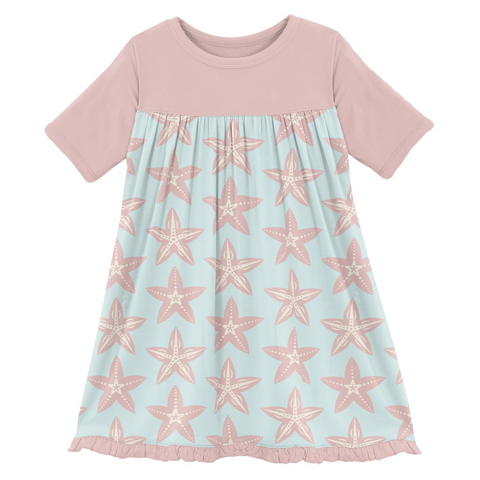 Vestido clásico con vuelo (manga corta) - Fresh Air Fancy Starfish
