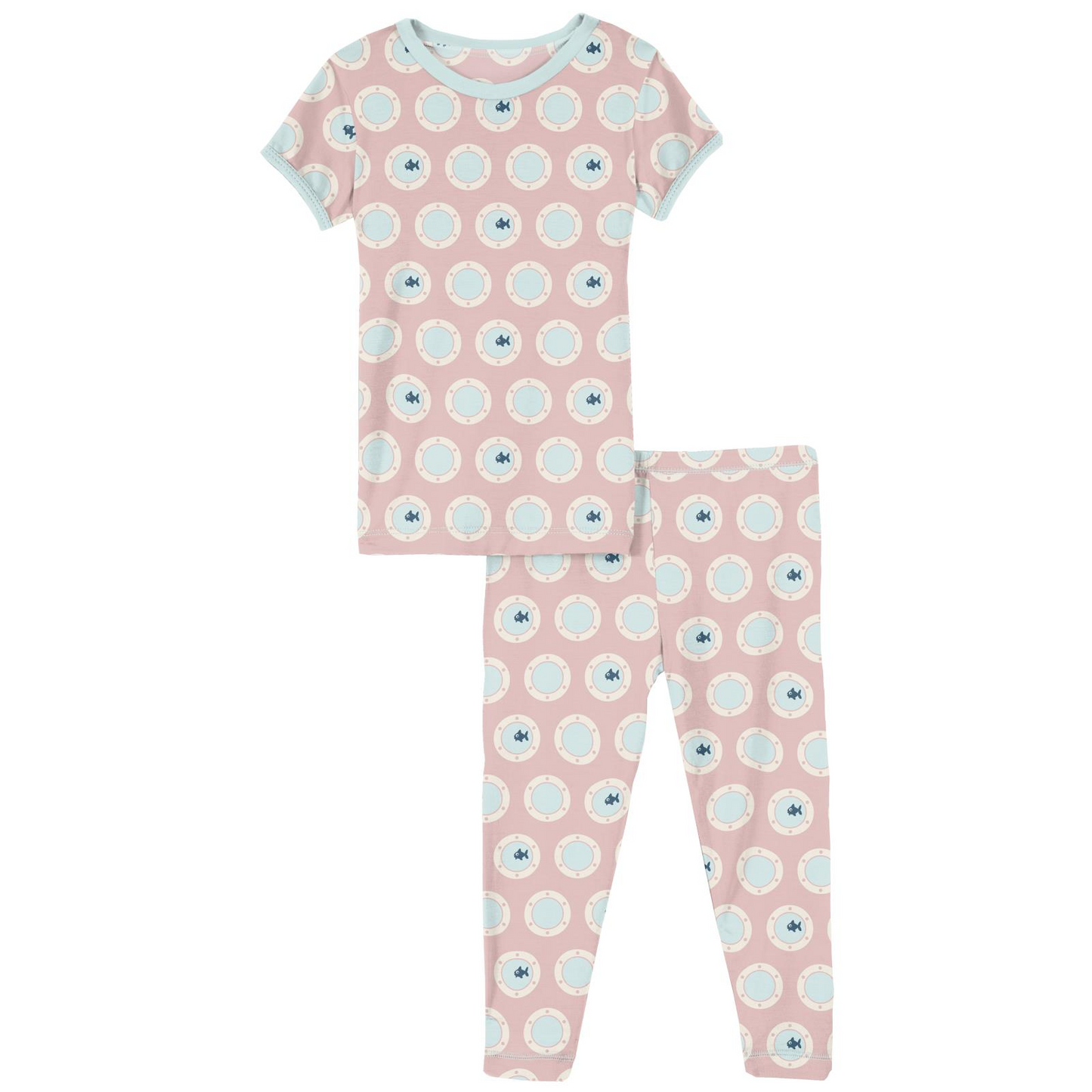 2 Piece Pajama Set (Short Sleeves) - Baby Rose Porthole