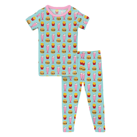 2 Piece Pajama (Short Sleeve) - Summer Sky Cheeseburger