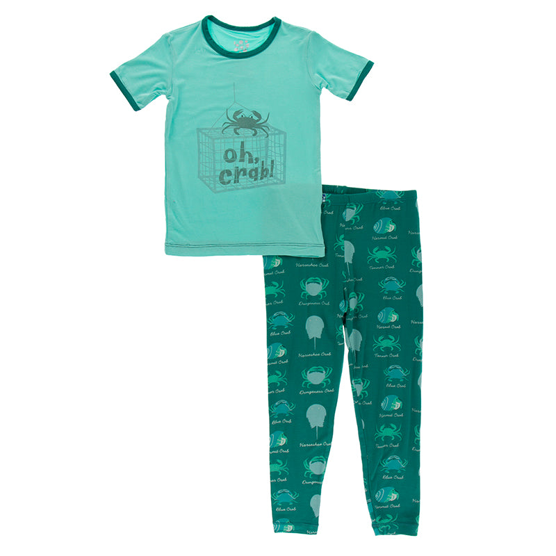 2 PIece Pajama (Short Sleeve) - Cedar Crab Types