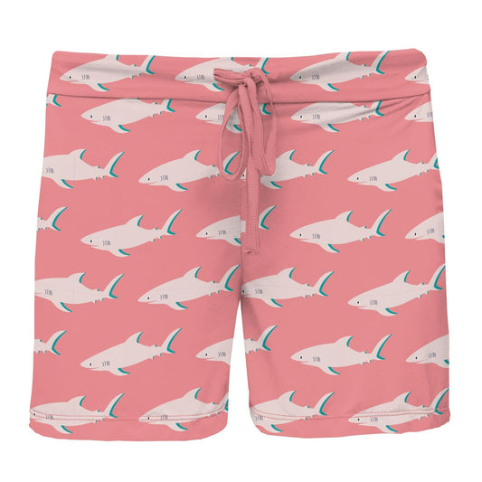 Women's Lounge Shorts - Strawberry Sharky