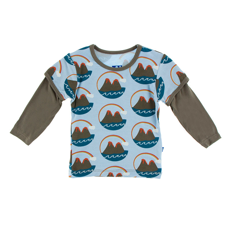 Last One: 2T - Double Layer Tee (Long Sleeve) - Pond Volcano