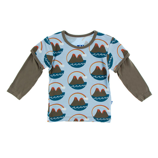 Last One: 2T - Double Layer Tee (Long Sleeve) - Pond Volcano