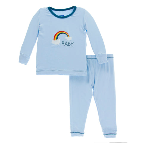 2 Piece Pajama Set (Long Sleeve) - Pond Rainbow Baby
