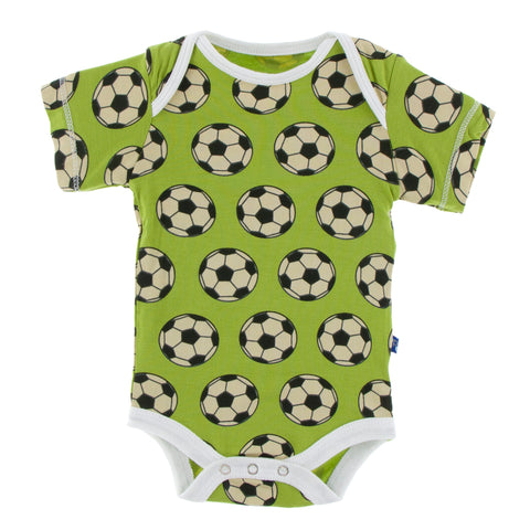 Last One - Size 3/6M: Onesie (Short Sleeve) - Meadow Soccer