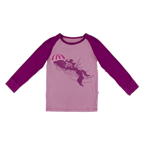 Last One - Size XXL (14/16): Tailored Fit Raglan Tee (Long Sleeve) - Pegasus Jellyfish