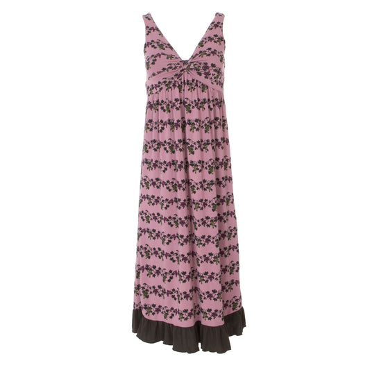 Last One - Size Small: Women's Twist Nightgown - Raisin Grape Vines