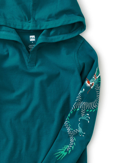 Happy Hoodie Tee (Long Sleeve) - Dragon