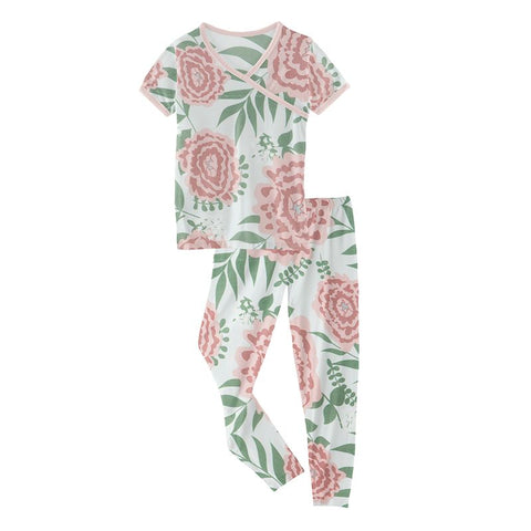 Last One - Size 5Y: 2 Piece Kimono Pajama (Short Sleeve) - Fresh Air Florist