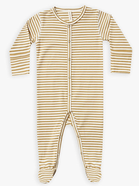 Footie (Snaps) - Gold Stripe