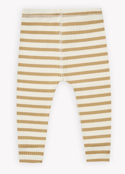 Leggings Ribbed Stripe - Honey + Ivory