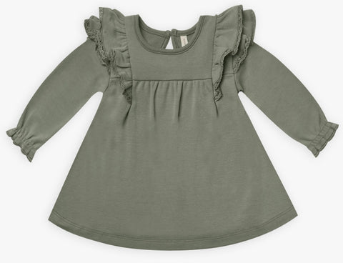 Vestido Flutter (Manga Larga) - Albahaca