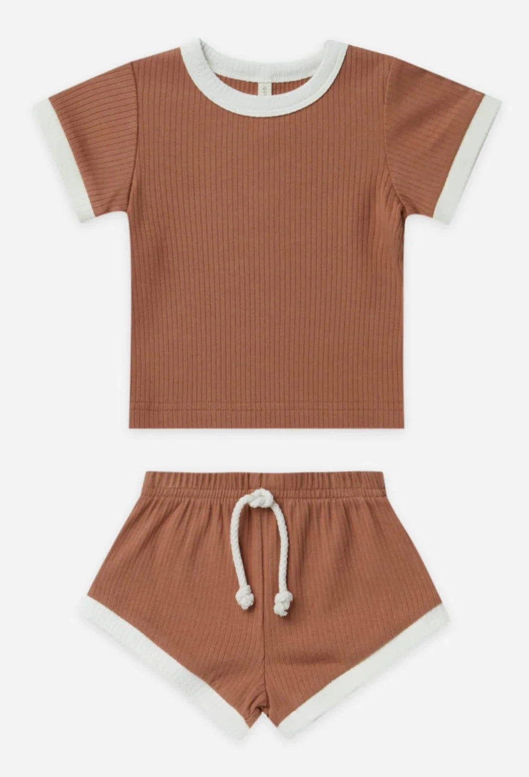 Ribbed Shortie Set - Amber (Solid)