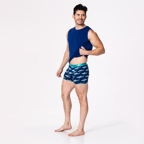 Men's Boxer Briefs - Flag Blue Sharky