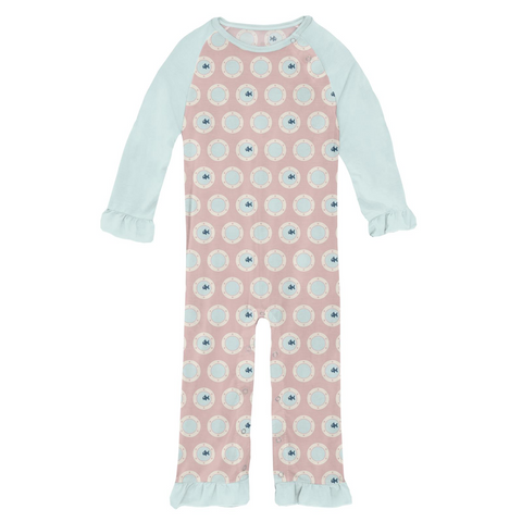Raglan Romper with Ruffles - Baby Rose Porthole