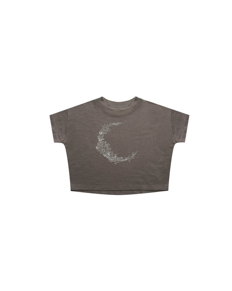 Boxy Tee - Flora Luna Charcoal