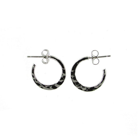 Spirit Earrings - Hammered Hoop (Post)