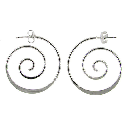 Spirit Earrings - Medium Coil Hoop (Post)