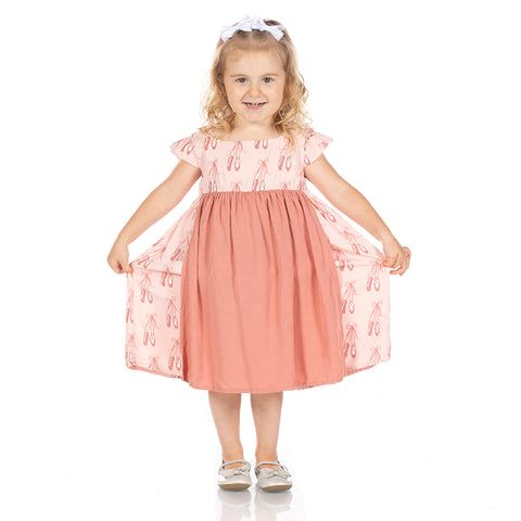 Woven Garden Dress with Apron - Baby Rose Ballet