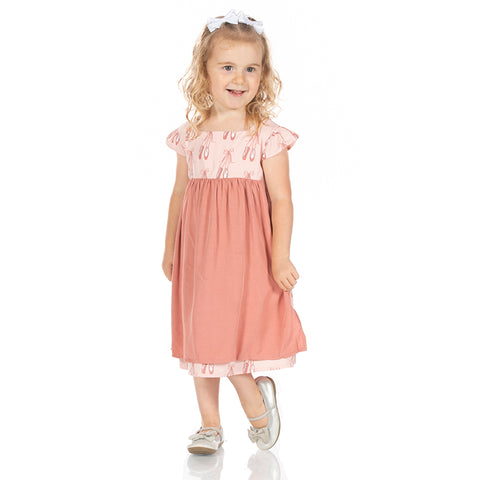 Woven Garden Dress with Apron - Baby Rose Ballet