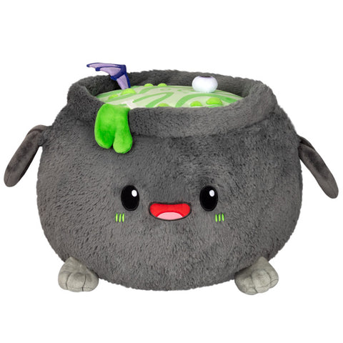 A plush cauldron with a happy face