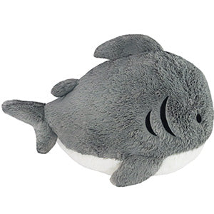 A side view of the plush Great White Shark