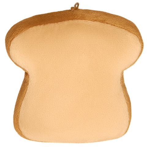 A back view of the plush avocado toast keychain