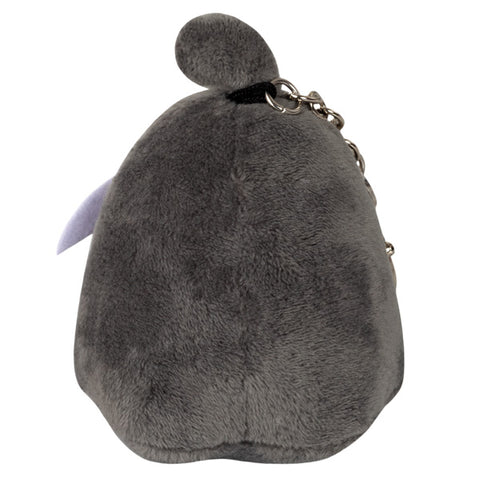 A back view of the plush reaper keychain