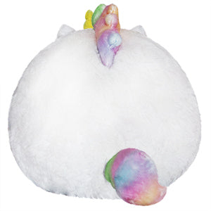 A back view of the plush baby unicorn